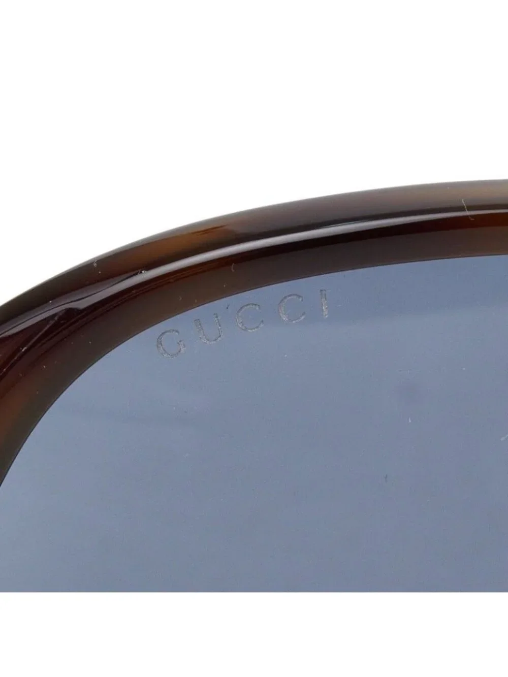 Gucci Interlocking Teardrop Sunglasses Brown Gold Acetate Eyewear